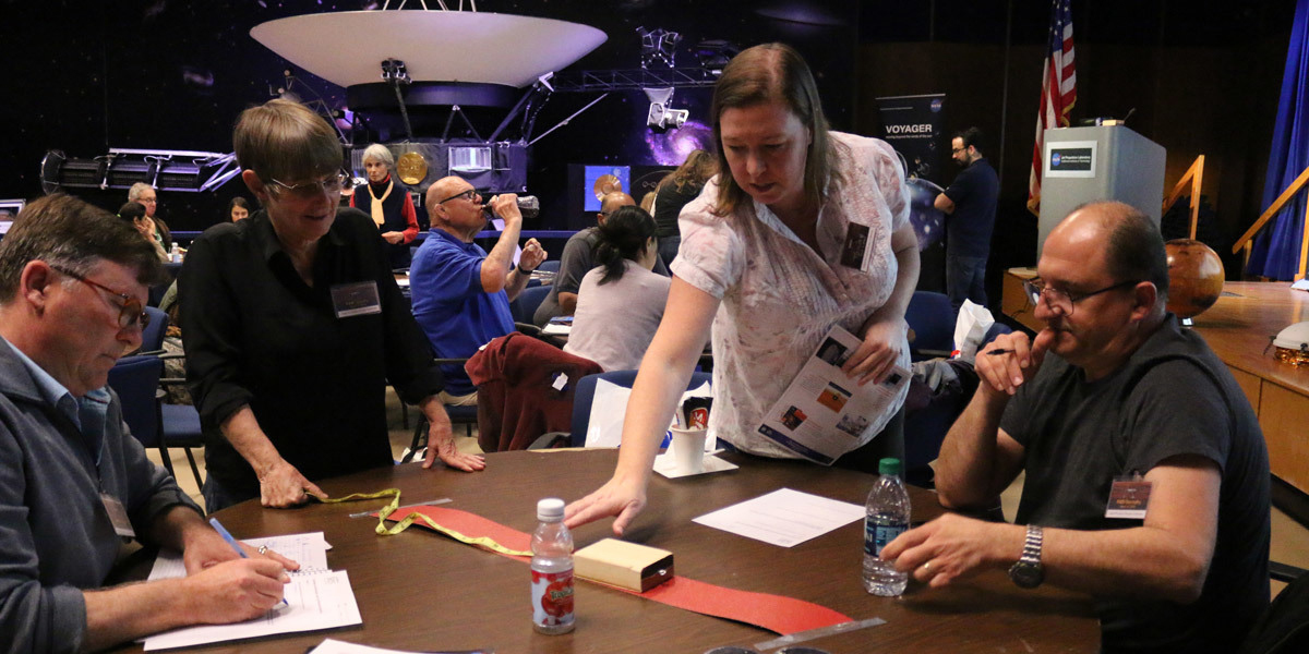 Educators participate in a teacher's workshop on March 10, 2018, at NASA's Jet Propulsion Laboratory in Pasadena, California.