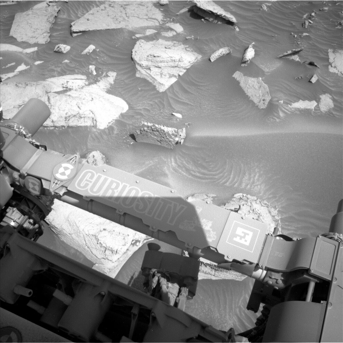 This image was taken by Left Navigation Camera onboard NASA's Mars rover Curiosity on Sol 4054.